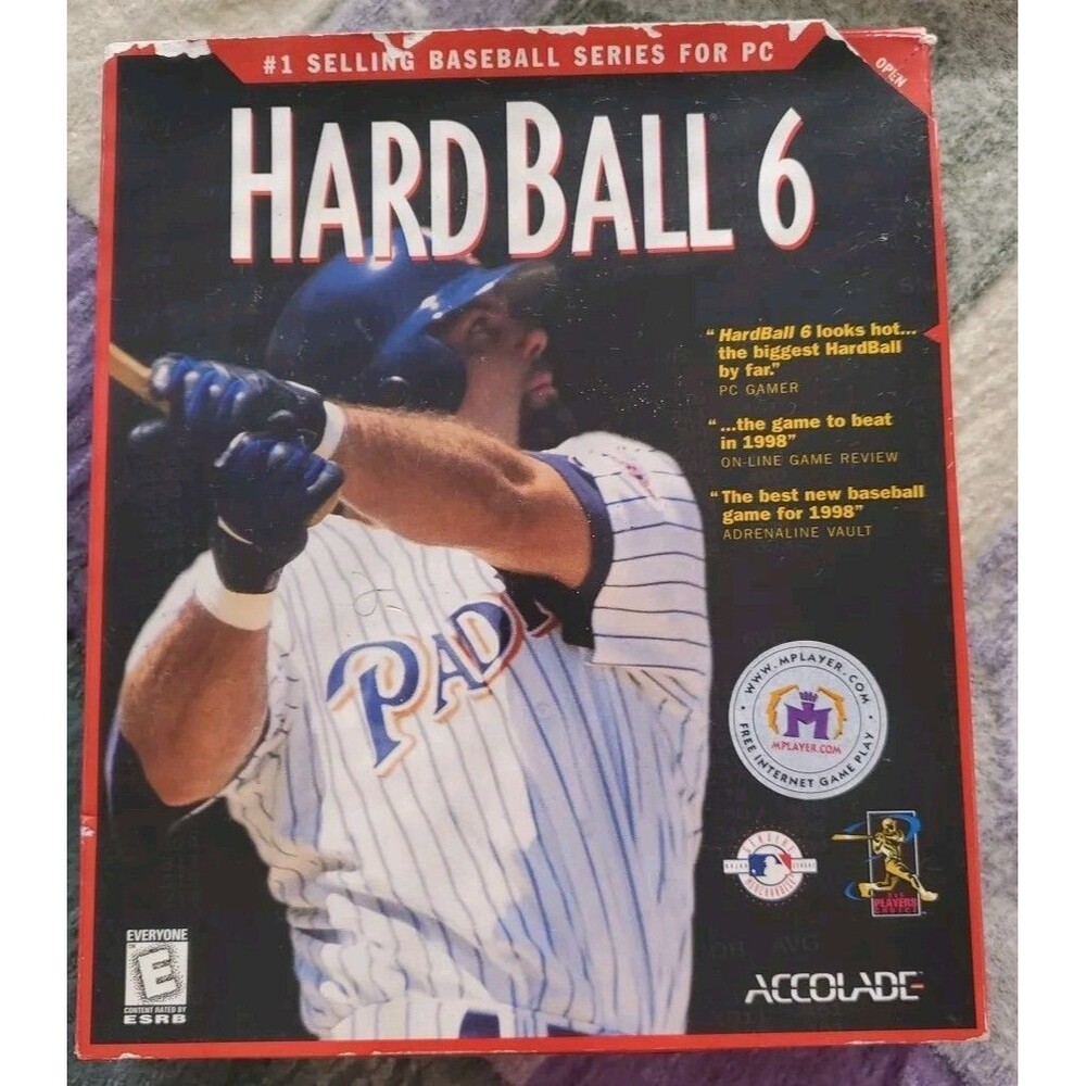 Hardball 6 Vintage PC game Accolade Windows 95 -Manuals & Inserts